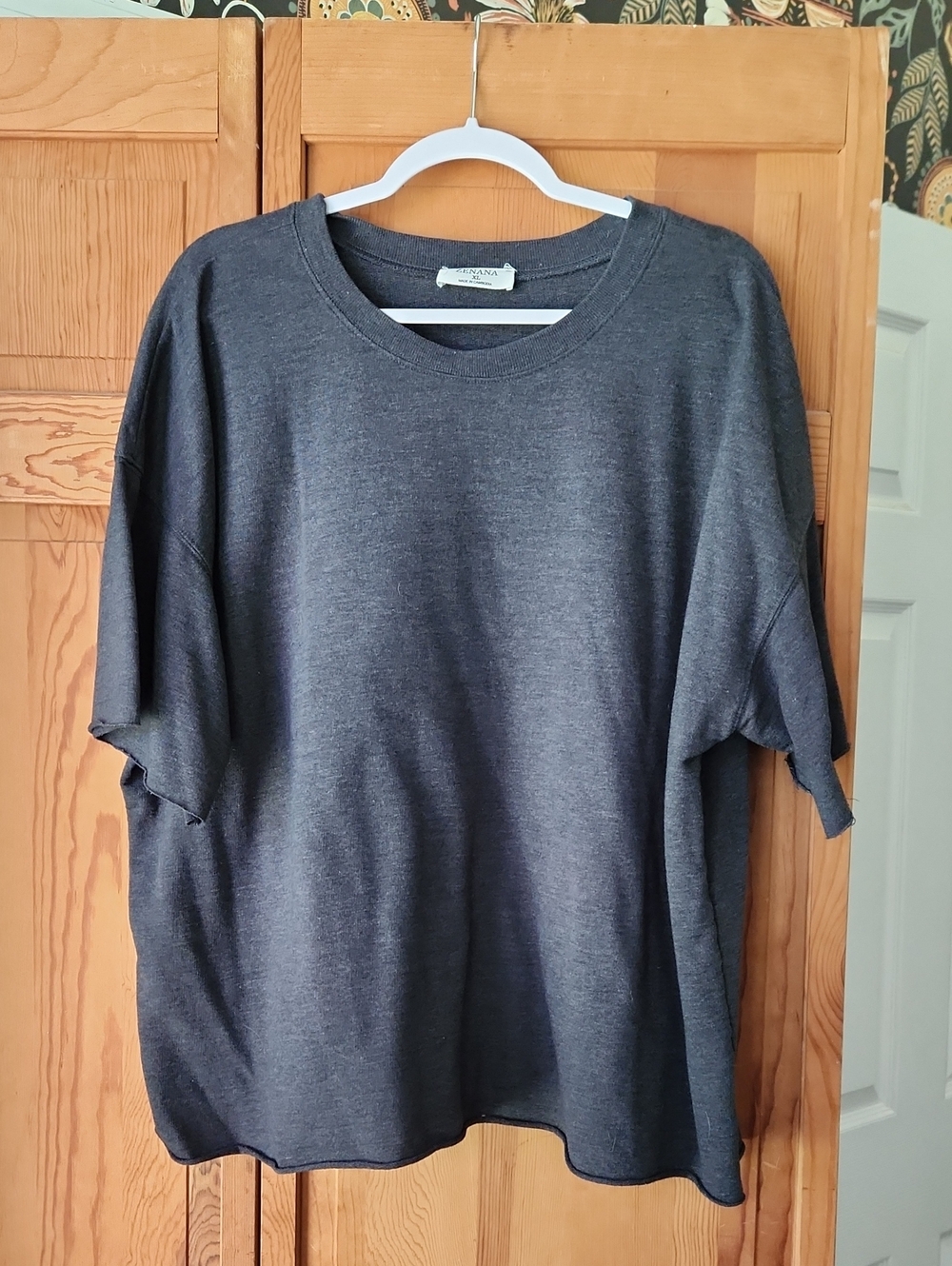 Zenana Outfitters Charcoal Gray Oversized Tee